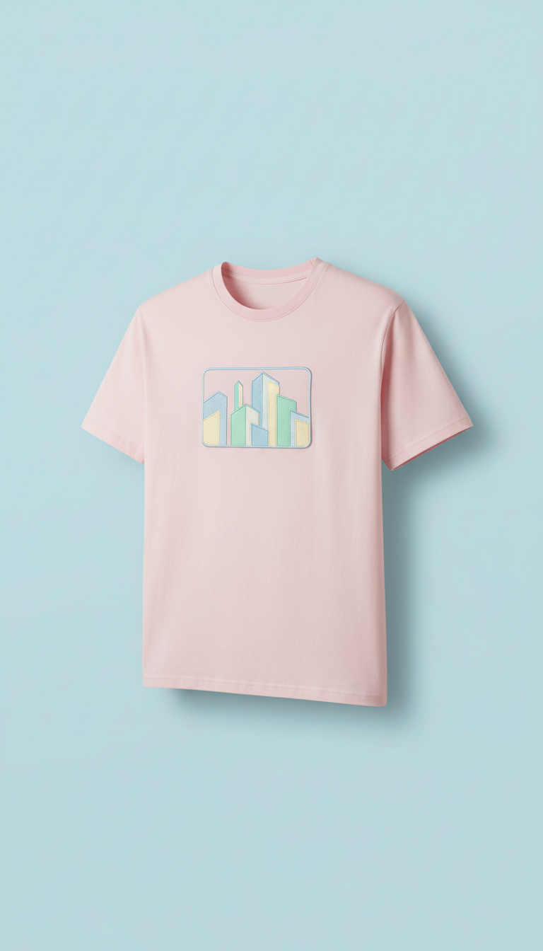Camiseta clásica con parche urbano exclusivo